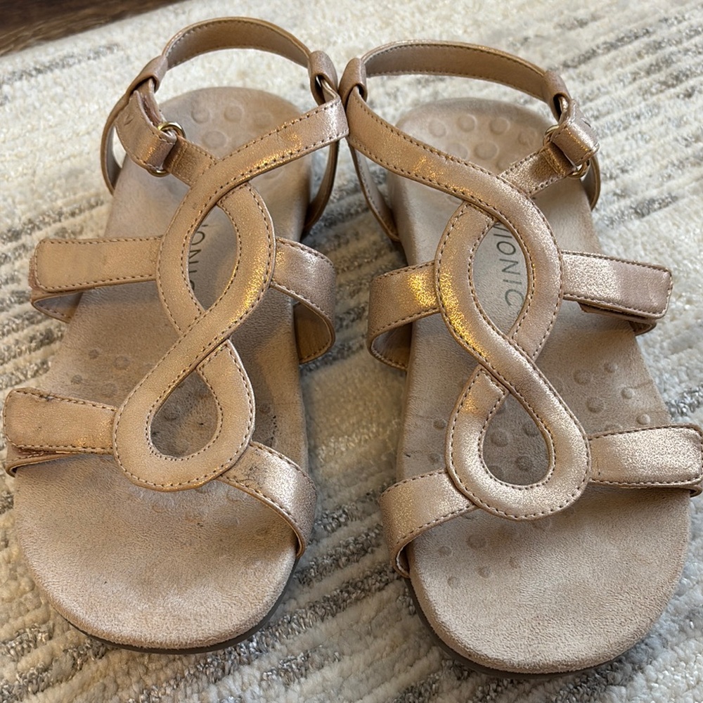 Vionic Rose Gold Loop Sandals